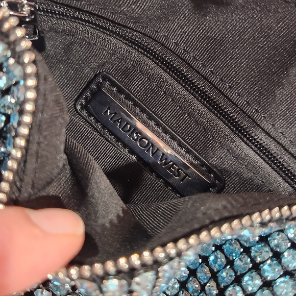 Madison West Rhinestone Chain Crossbody Purse - Picture 7 of 9
